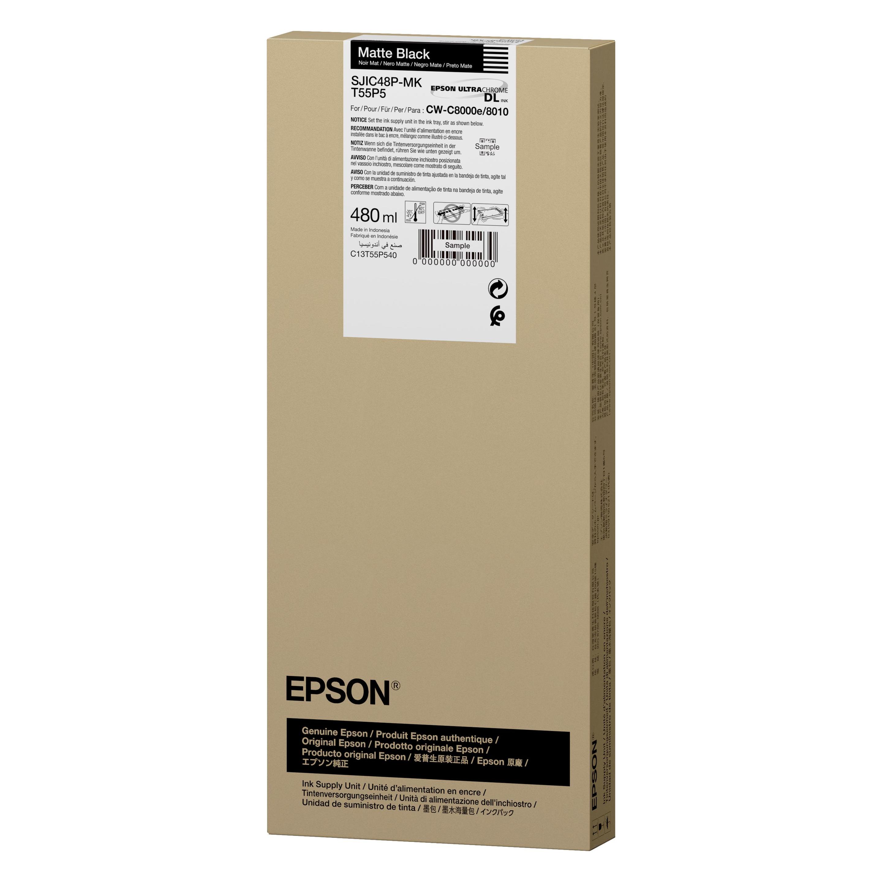 Epson Tnte schwarz matte f. C8000e (MBK) (C13T55P540)