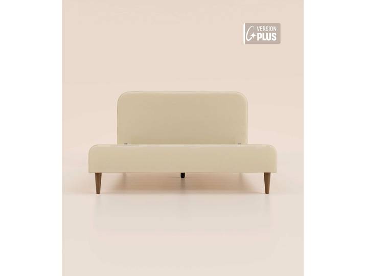 Lit Scandi 160x200 cm Plus - Beige Velouté - Tediber