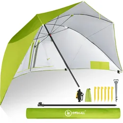 Homecall HOMECALL Strandmuschel mit umbrella system, UV-resistentes 50+ Umfunktionieren, für 2-3 Personen