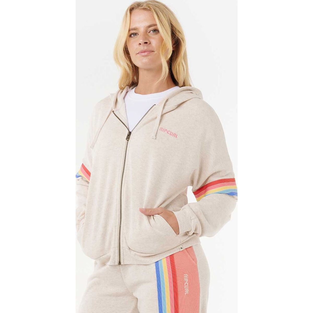 RipCurl Surf Revival Zip Thru oatmeal marle (8526) S 0ATWFL_8526_S