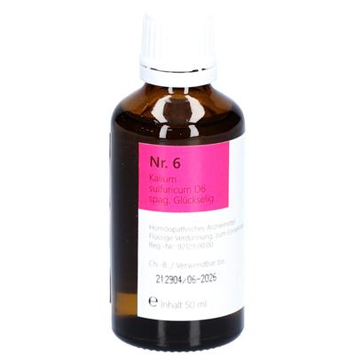 Nr.6 Kalium sulfuricum D 6 spag.Glückselig 50 ml Tropfen zum Einnehmen