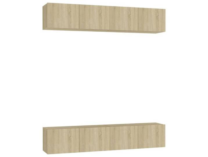 Décoratif - MODERNE Meubles TV Lot de 4 - Cabinet TV - Vidaxl - MEUBLE TV/HIFI - Chêne sonoma 80x30x30 cm - bois d'ingénierie 91208
