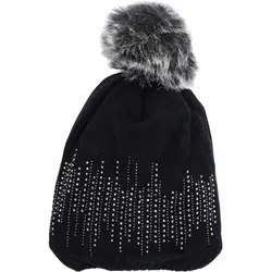 Antonio Strick Mütze Beanie mit Bommel W23/24 schwarz