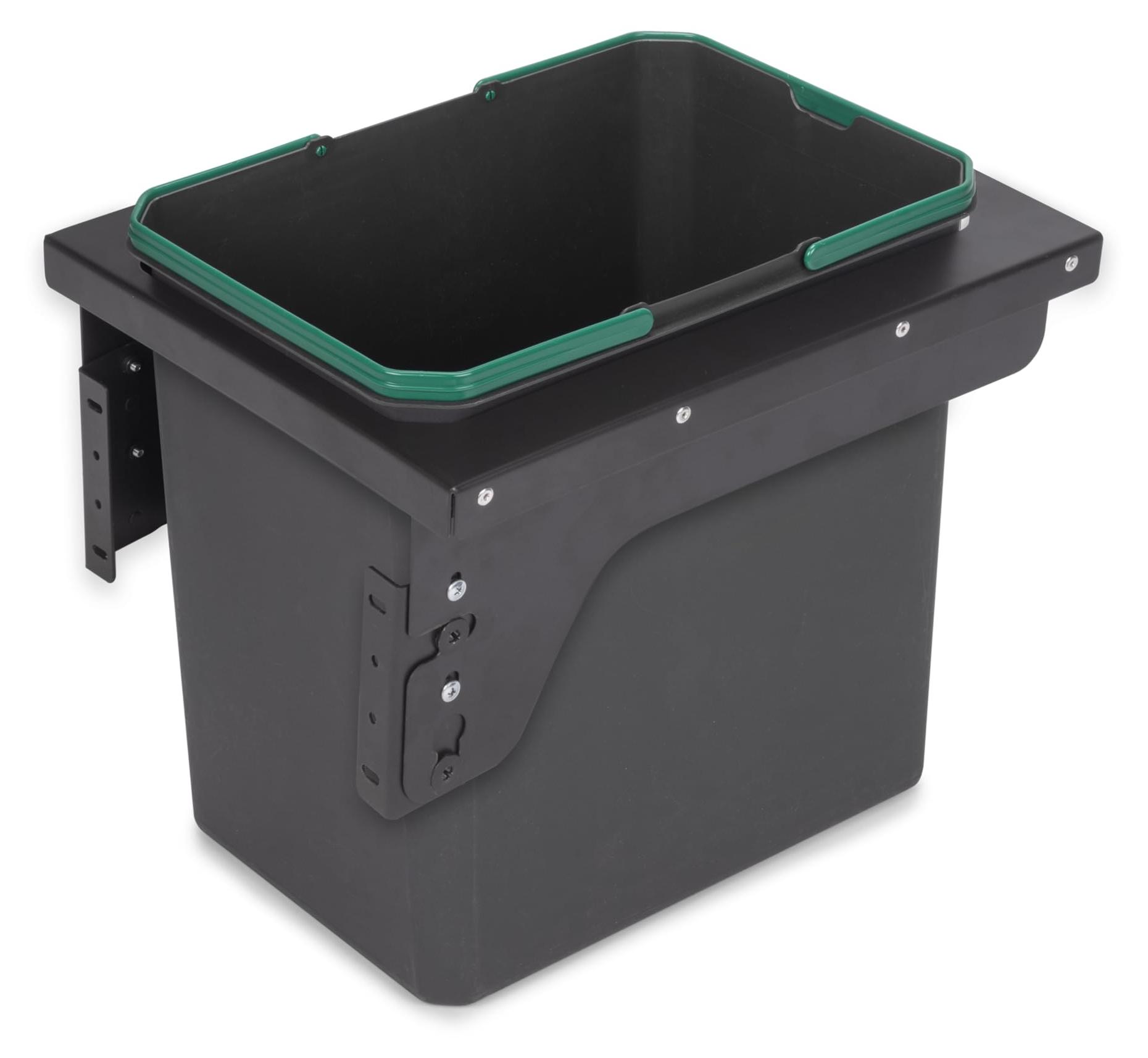 Recyclebehälter 35L, Seitenbefestigung, Stahl/Kunststoff, anthrazitgrau