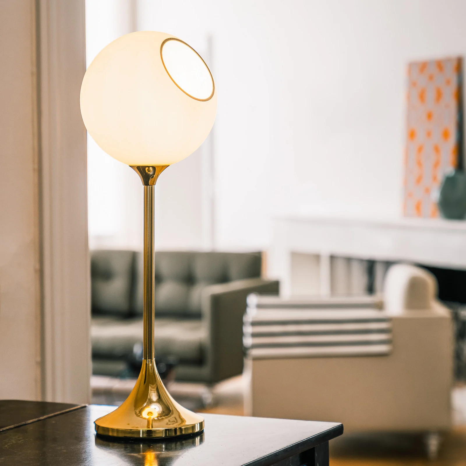 Ballroom Tafellamp White Snow/Gold van Design By Us - Glazen Designerlamp voor de Woonkamer