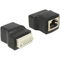 Delock 65527 RJ45 Adapter [1x RJ45-Buchse - 1x Buchse] Schwarz, Silber 0.035 m