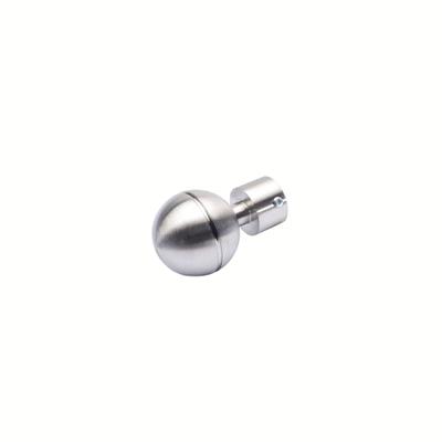 Gardinenstangen-Endstück LIEDECO "Endstück, Endknopf "Skandinavia" Kugel" Gr. 1, silber (edelstahlfarben), B:3cm H:3cm L:5cm, Gardinenstangenendstücke, Gardinenstangen-Endstück, Endstück, Endknopf Kugel, 1 Stück