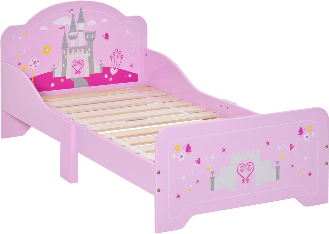 Mack + Milo Margrett Kids Bed Princess Castle Toddler Bed 3-6 Years Pink 143 x 73 x 60 cm Pink EU Toddler - 70 x 160 cm