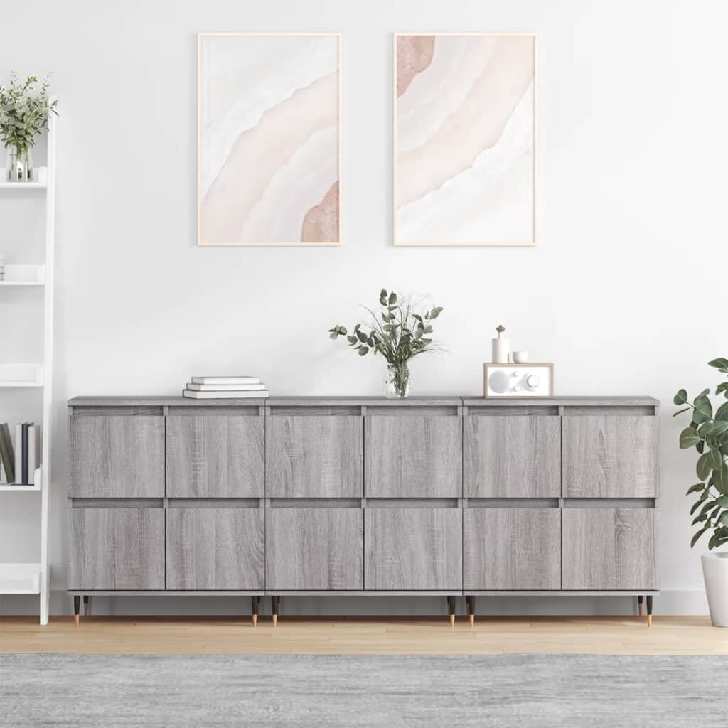 17 Stories Nayonna 180 cm W Sideboard Grey Sonoma 70cm H X 180cm W X 35cm D