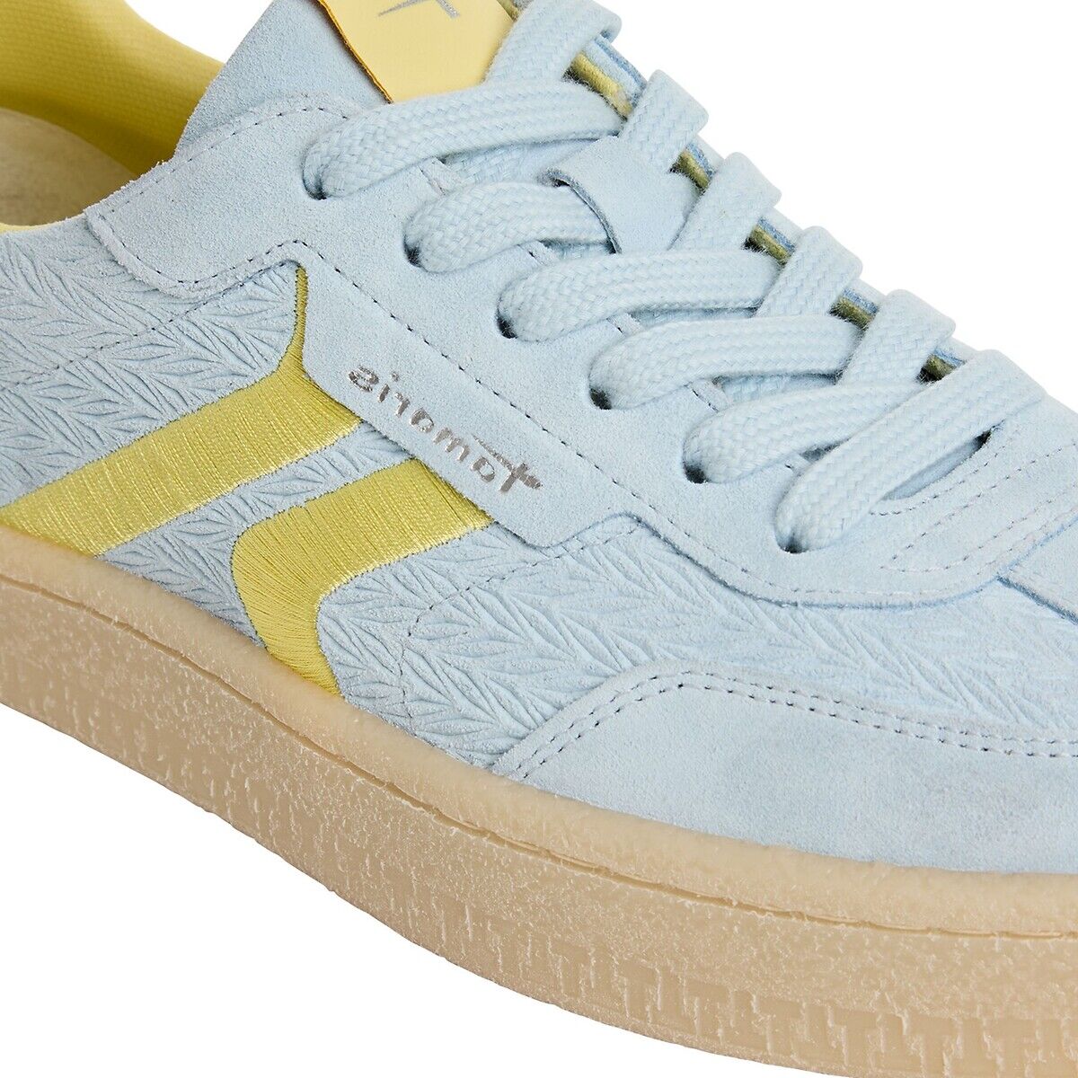 TAMARIS Baskets en cuir, semelle coloris miel