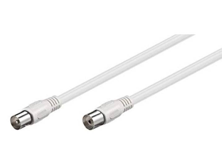 Goobay Antennekabel (klasse A+, 95 dB), 3X afgeschermd; antennekabel (klasse A+, 95 dB), 3X afgeschermd, 10 m, wit - coaxstekker > coax-aansluiting (volledig afgeschermd)