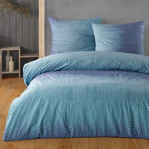 Buymax Bettwäsche Debora, blau, Renforcé, Kissenbezug 80x80 cm und ein Bettbezug 135x200 cm