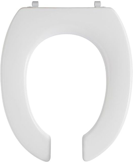 Pressalit Dania WC-Sitz 72000-UN3999 weiß, ohne Deckel, vorne offen, Univertikalscharnier UN3, Edelstahl, Standard