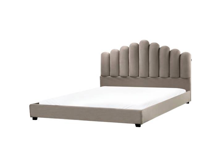 BETT mit Lattenrost 180/200 cm Taupe Vincennes