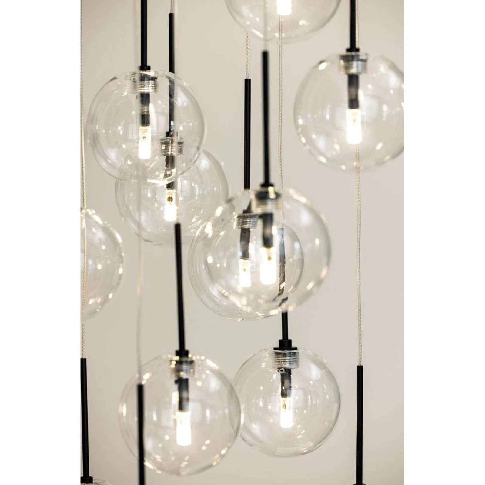 Globen Lighting Skyfall Hanglamp - Clear/Black - Metaal