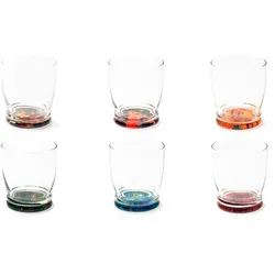 Excelsa Set Von 6 Wasserglas Aboriginal Glas 30 Cl Bunt