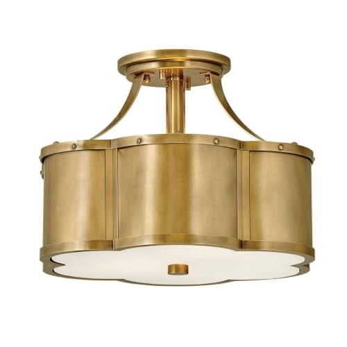 Hinkley Chance Cilindrische Plafondlamp Heritage Messing