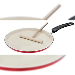 GSW Crepe-Pfanne Induktion 26 x 2,0cm rot/creme mit Teigverteiler