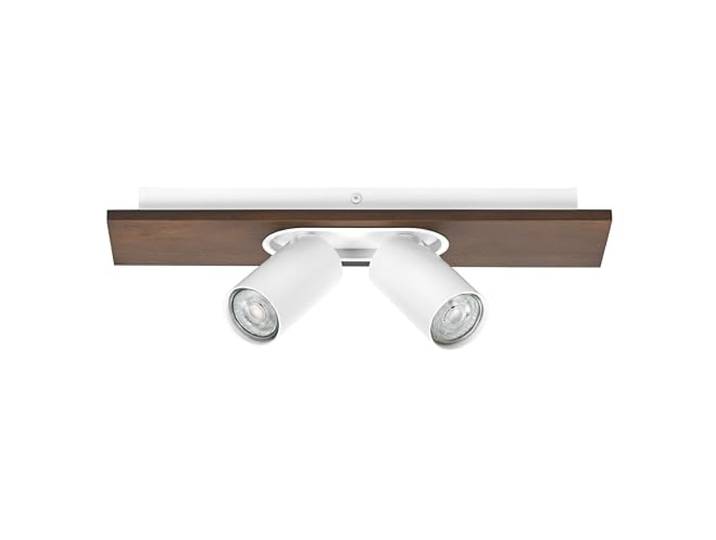 LEDVANCE DECOR SPOT MERCURY, 2 x 3,4W, 460lm, Holzoptik, weiß, Spotleuchte, verstellbare Köpfe, vielseitig anwendbar, Innenraumspot, austauschbare LED-Lampen, warmweiße Lichtfarbe, GU10