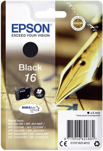 Epson Druckerpatrone T1621, 16 Original Schwarz C13T16214012