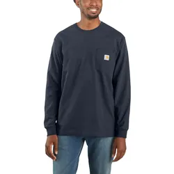 Carhartt K126 Langärmeliges Taschen-T-Shirt - navy - XL