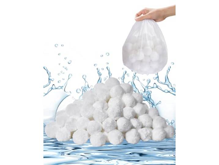 VEVOR Filterballen voor zwembad, zandfilter, 0,7 kg, reserveballen voor zandfilter, herbruikbaar, met waszak, voor verschillende filtersystemen, zwembad