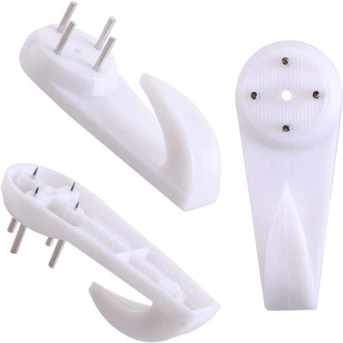 SnelShoppen 47 stuks foto hangers - Plastic niet-zichtbare wandhaakjes voor klokken, schilderijen en foto's