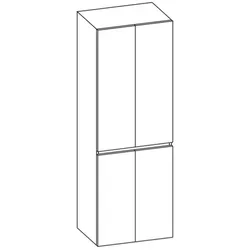 Artiqua 400 Hochschrank, Anthrazit Glanz, 400-HTT-2-60-7065-51 400-HTT-2-60-7065-51