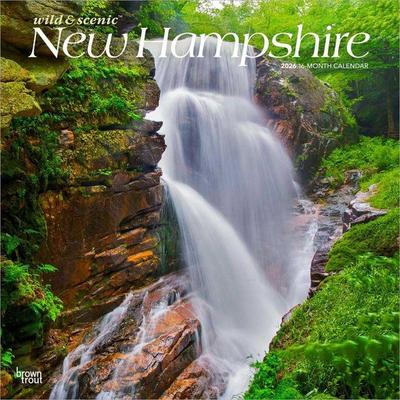 New Hampshire Wild & Scenic 2026 12 X 24 Inch (Hanging) Monthly Square Wall Calendar Plastic-Free