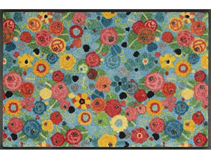 Wash+Dry Paillasson\, Flower Power 50x75cm\, intérieur et extérieur\, Lavable