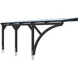 Skan Holz Wandanbau-Carport Eifel mit Einfahrtsbogen 300 x 541 cm-anthrazit Holzcarport
