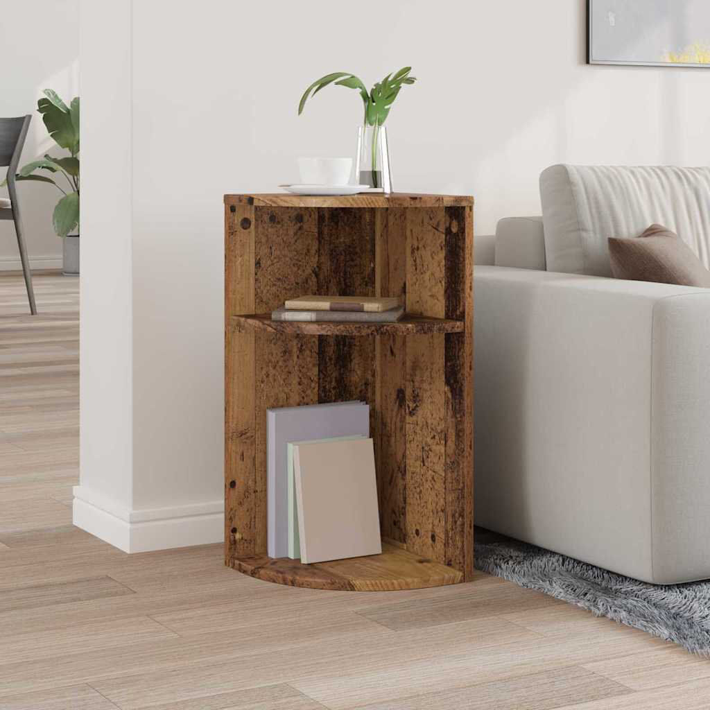 Metro End Table Old Wood 60cm H X 29.6cm W X 29.6cm D