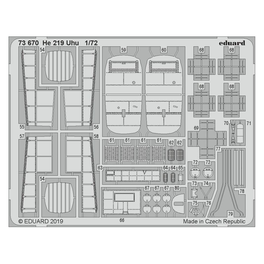 Eduard He 219 Uhu for Dragon (73670)