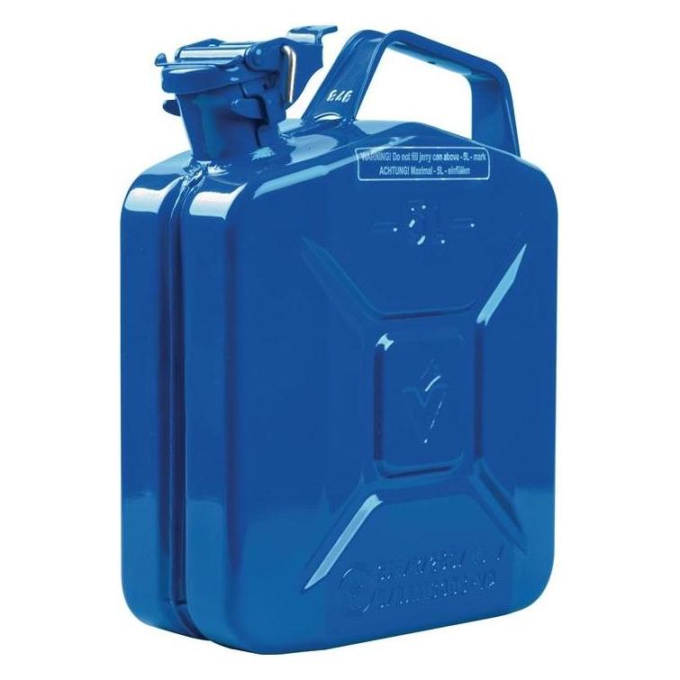 Valpro Kraftstoffkanister 5 l Signalblau RAL 5005 Stahlblech 0,9 mm L230xB120xH310mm (KN1966)