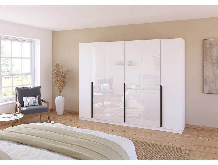 Drehtürenschrank Artemis 271cm Weiß/Weiß/Alpinweiß