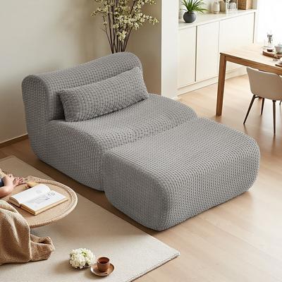 ZWYO HOSIMU 2 Seat Corduroy Cloud Sofa, Foam+Spring, Plush No-Assembly Modular Loveseat Sofa for Living Room Apartment Compact Spaces