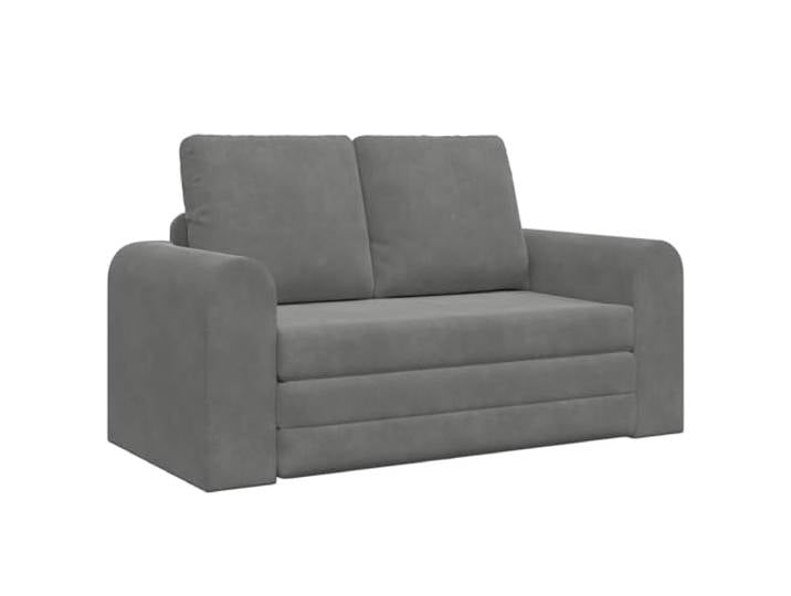 vidaXL Schlafsofa Dunkelgrau 148 x 71 x 83 cm Samt Weiche gepolsterte Kissen für Unterstützung, Lässt sich leicht von Sofa zu Bett umwandeln,