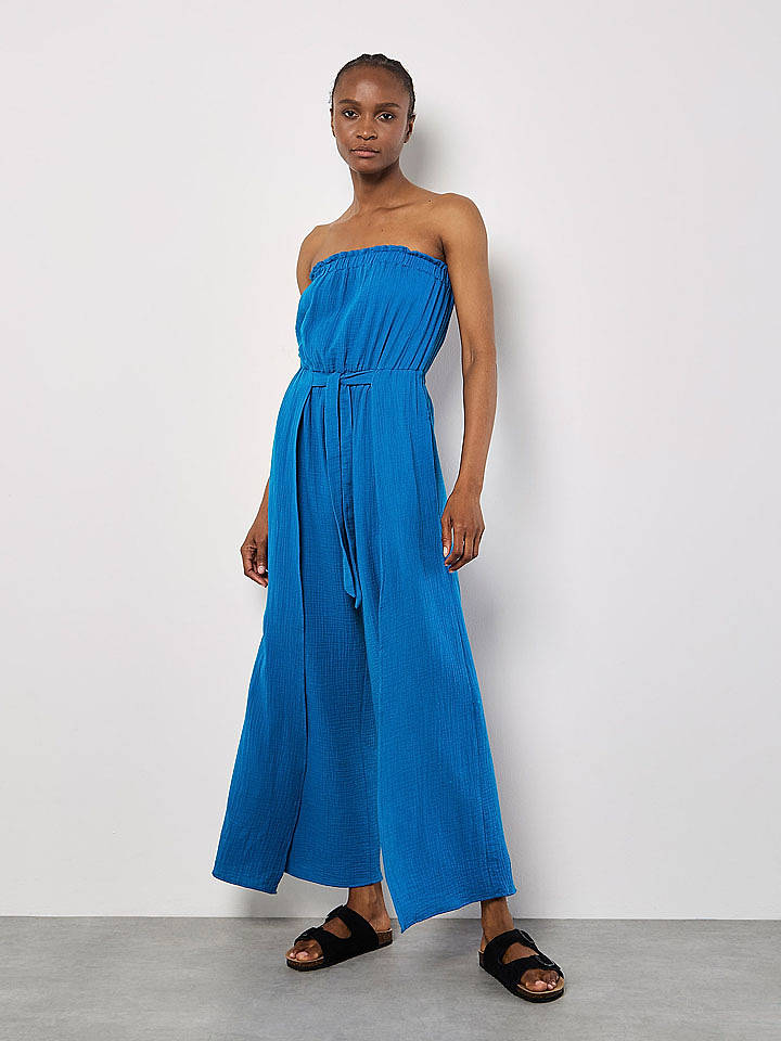 Apricot Jumpsuit in Blau - M