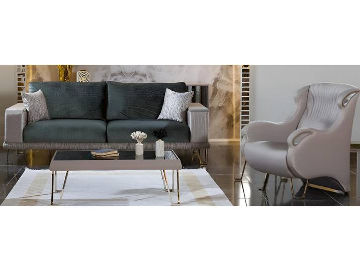 JVmoebel Sofa Sofa-Set Minimalistische Stil Glatte Ecken Holzrahmen Modernes Design, 3 Teile