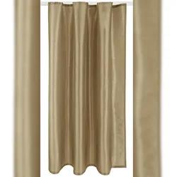 Bestlivings Gardine Blickdicht Taupe 140x145cm Band - Taupe dunkel
