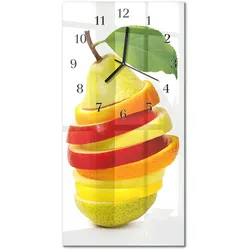 WANDUHR aus Glas 30x60 cm - Obst