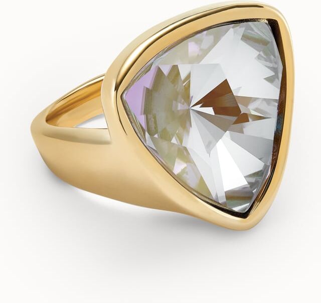 UNOde50 Anillo bañado en oro 18k con forma triangular grande Multicolor 18