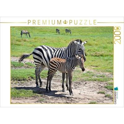 CALVENDO Puzzle Zebras | 2000 Teile Lege-Größe 90x67cm Foto-Puzzle für glückliche Stunden