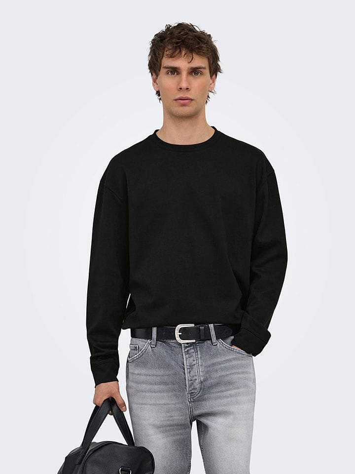 ONLY & SONS Longsleeve in Schwarz - XXL