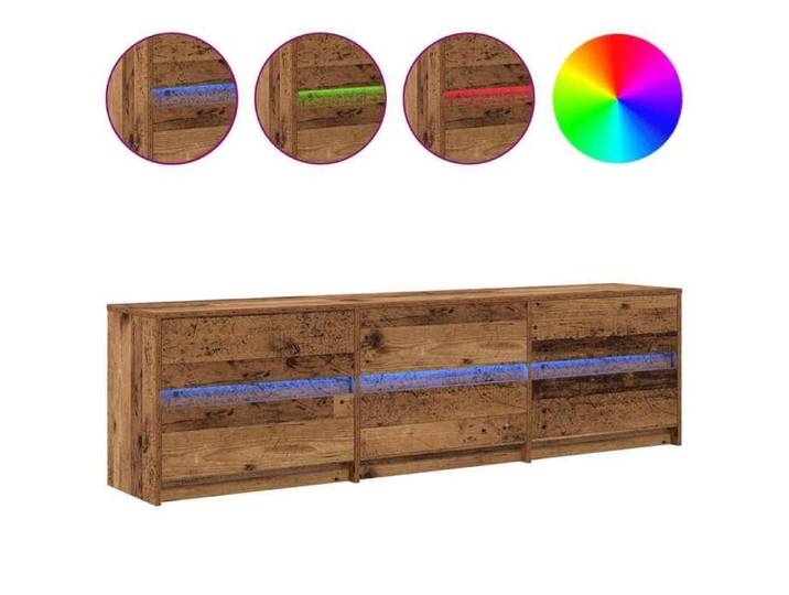 Armoires de Télévision - Marron - Unites TV 2 pcs - Bois Ancien 180x34x50 cm Bois d'ingénierie T4182