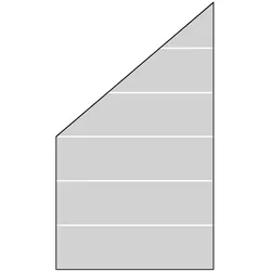 T&J  RUDE-Serie  Systemglas  Ecke  links  B1030  x  H1740/870  x  T8  mm,  Streifen-Dekor  82,  satiniert