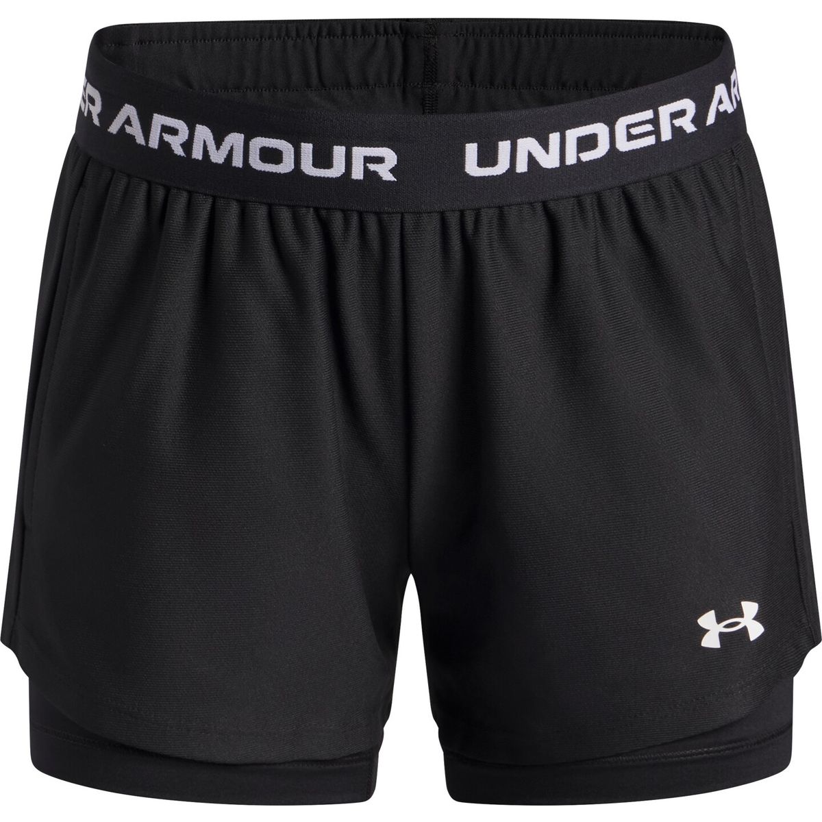 Under Armour Tech Play Up 2n1 Short black white (005) S 6004985-005-YSM