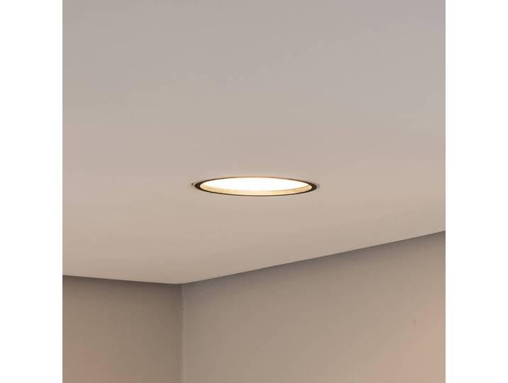 BEGA LED-Deckeneinbauspot Studio Line, schwarz/alu, Aluguss Line, alu / grau / zink, für Wohn- / Esszimmer, Aluminium, Einbauleuchte