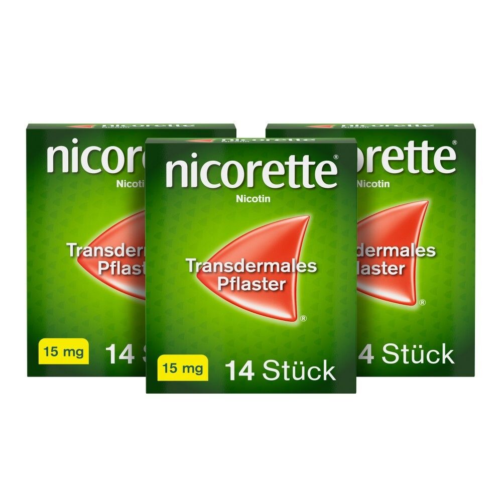 Nicorette TX Pflaster 15 mg x3 3x14 St transdermal
