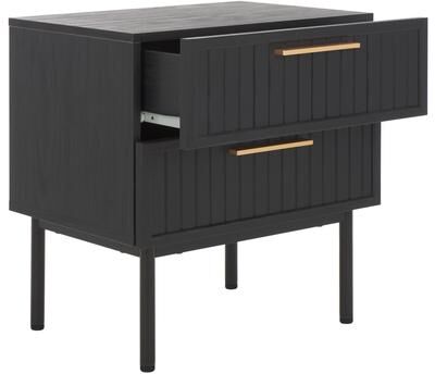 SAFAVIEH Axelle 21.7-Inch Metal Drawer Nightstand, Modern